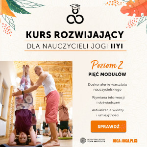 logo: KURS ROZWIJAJĄCY DLA NAUCZYCIELI JOGI. Szkoła Joga Żoliborz Warszawa. Start Styczeń 2023