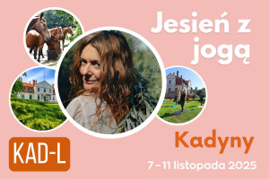 logo: JESIEŃ Z JOGĄ 2025 :: MORZE :: KADYNY :: 4 DNI :: KAD-L
