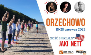 logo: WAKACJE Z JOGĄ NAD MORZEM 2025. POGŁĘBIONA PRAKTYKA Z JAKI NETT. NOWOŚĆ! ORZECHOWO/k.Ustki :: O1